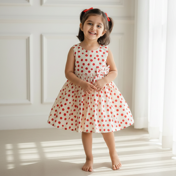 Red Polka Dot Bow Frock
