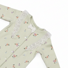 Floral Printed Frill Rompers (Footer)