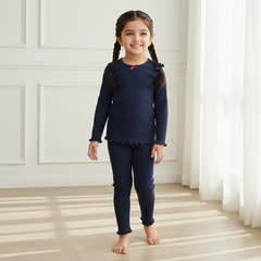 Navy Blue Knitted Co-Ord Set