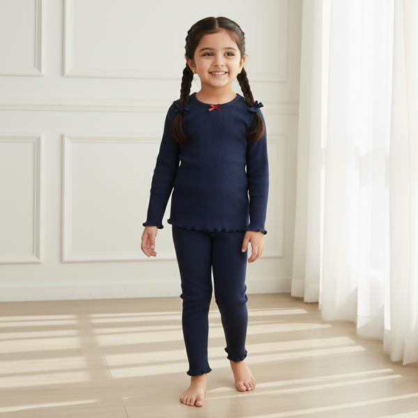 Navy Blue Knitted Co-Ord Set