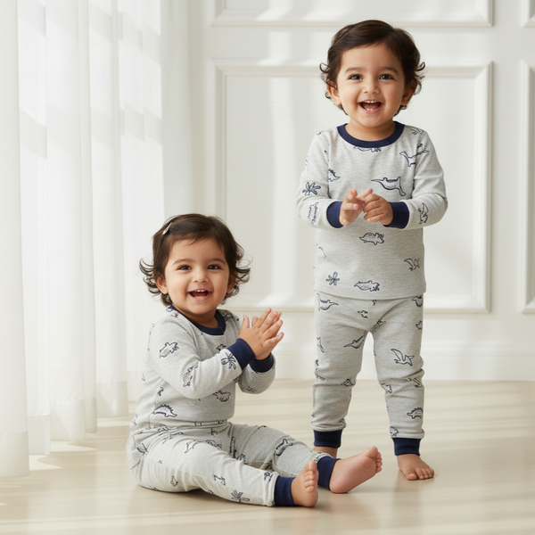 Dino Knitted Night Suit