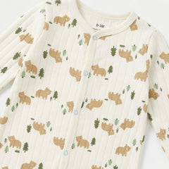 Woodland Bear Quilted Romper