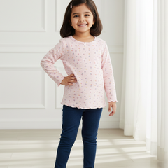 Petal Print Pink Top