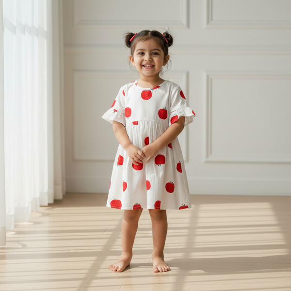 Little Apple Print Dress