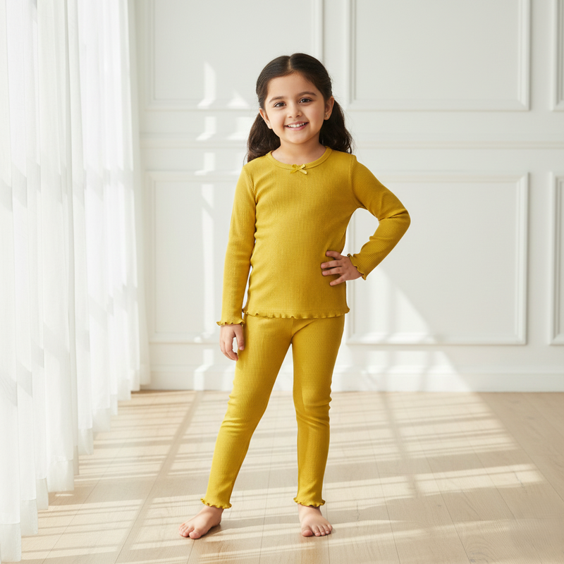 Yellow Knitted Co-Ord Set