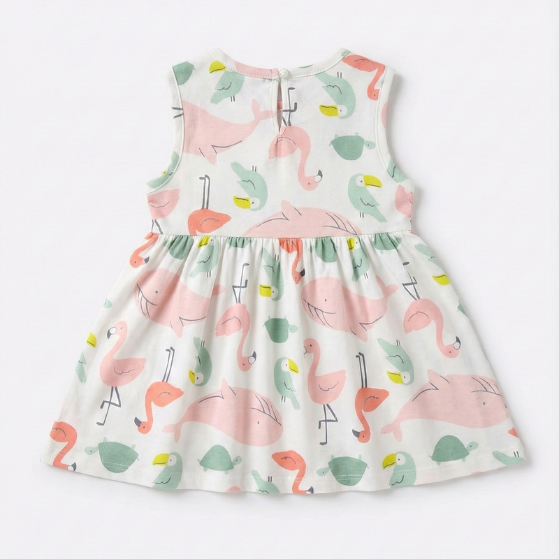 Little Flamingo Cotton Dress