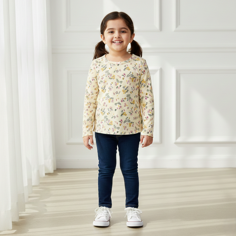 Tiny Florals Full-Sleeve Top