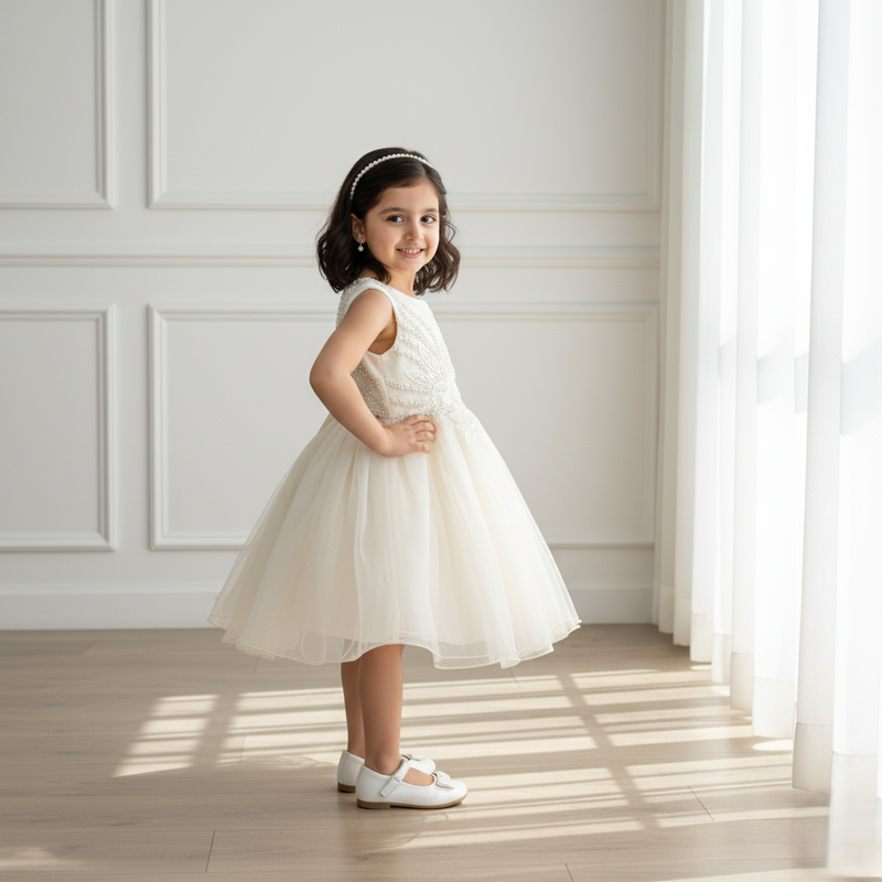 Lemon Yellow Sleeveless Princess Dress