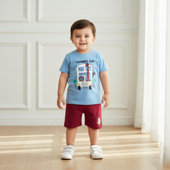 Animal Printed T-shirt with Short Set