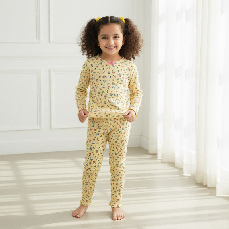 Yellow Floral Print Co-ord Set