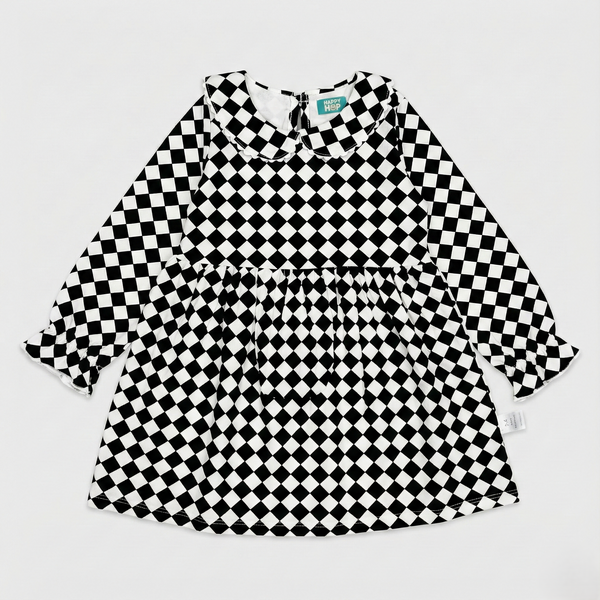 Classic Black & White Checker Frock