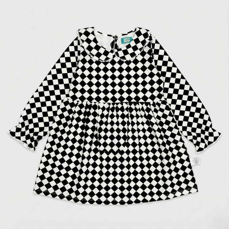 Classic Black & White Checker Frock