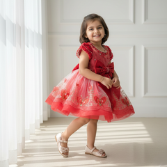 Red Butterfly bow Princess Dress