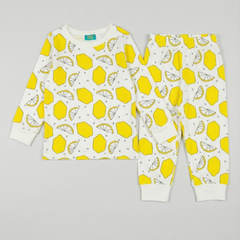 Lemon Printed Cotton Night Suit
