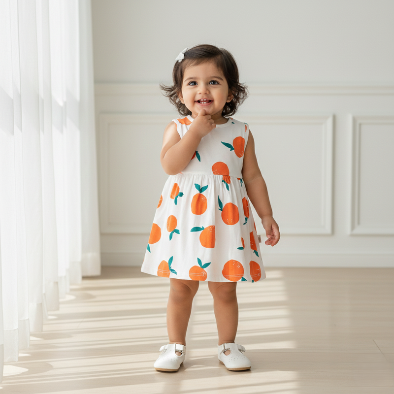 Little Orange Hop Dress