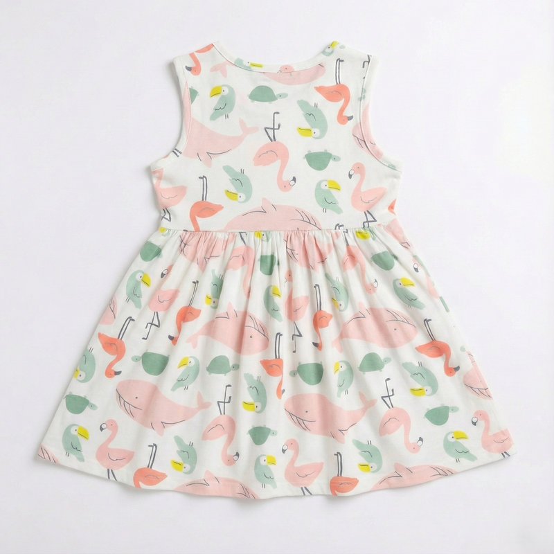 Flamingo Cotton Frock