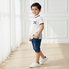 White Collar Polo T-shirt