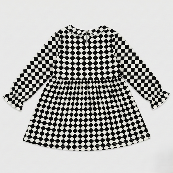 Classic Black & White Checker Frock