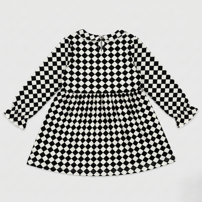 Classic Black & White Checker Frock