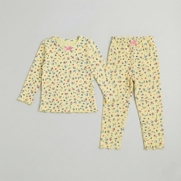 Yellow Floral Print Co-ord Set