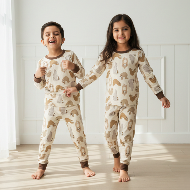 Sloth Print Nightwear Set