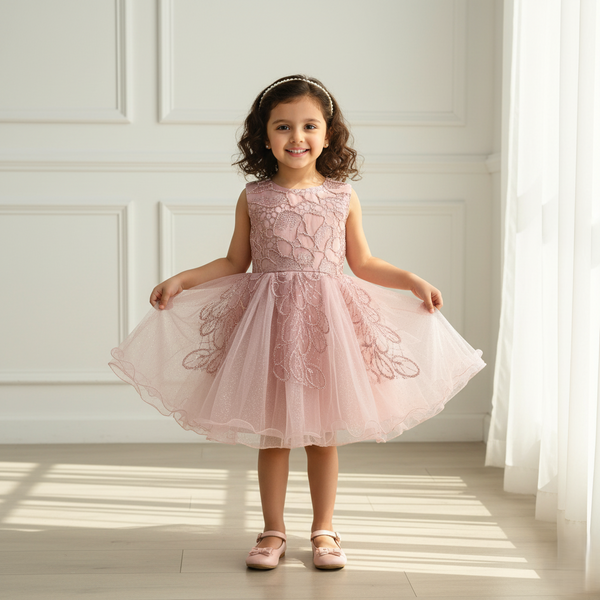Mauve Pink Sleeveless Princess Dress