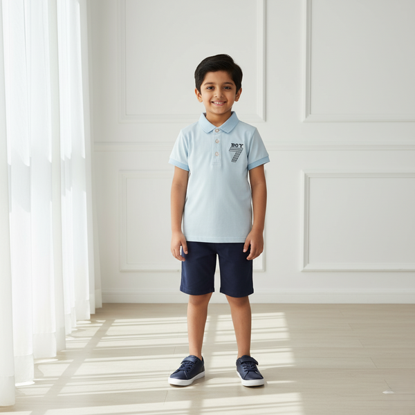 Light Green Collar Polo T-shirt