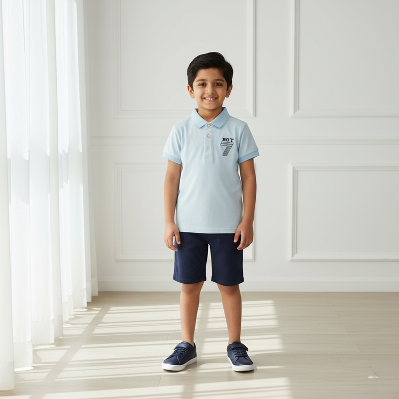 Light Green Collar Polo T-shirt