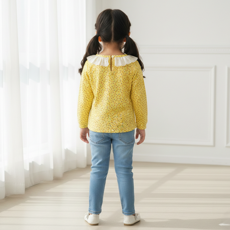 Full Sleeves Printed Frill Top