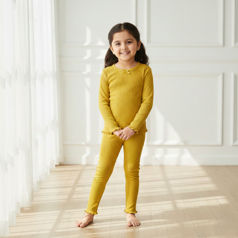 Yellow Knitted Co-Ord Set