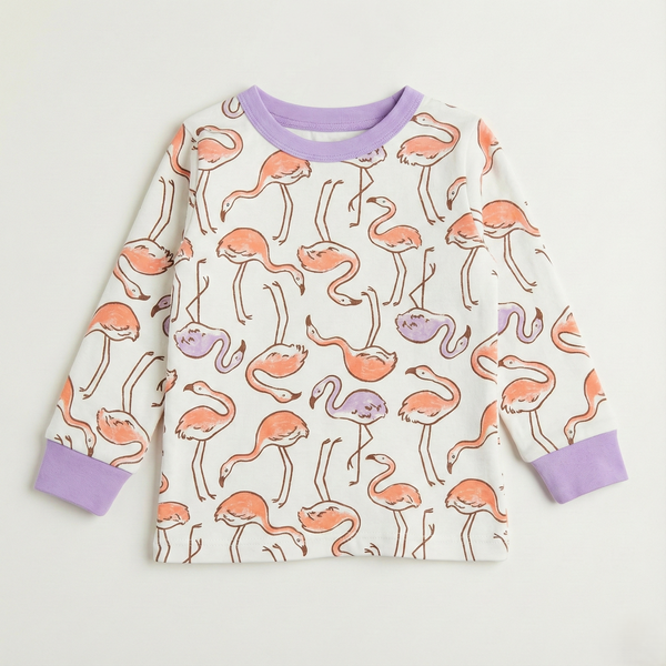 Flamingo Print Night Suit