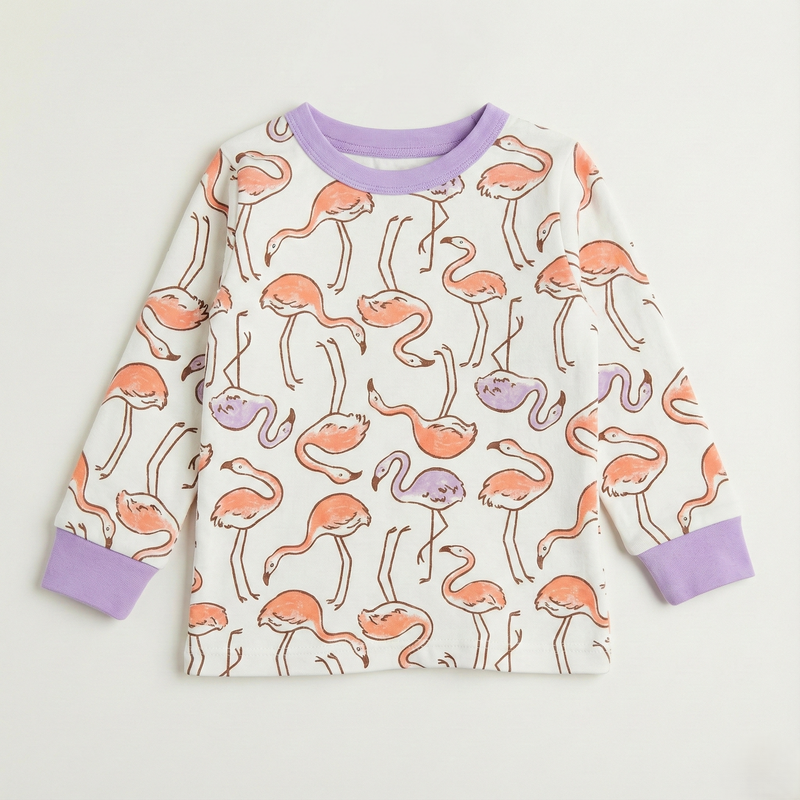 Flamingo Print Night Suit