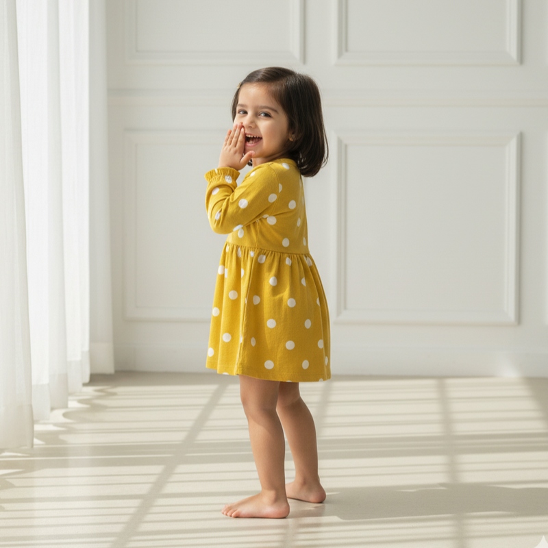 Yellow Printed Frock