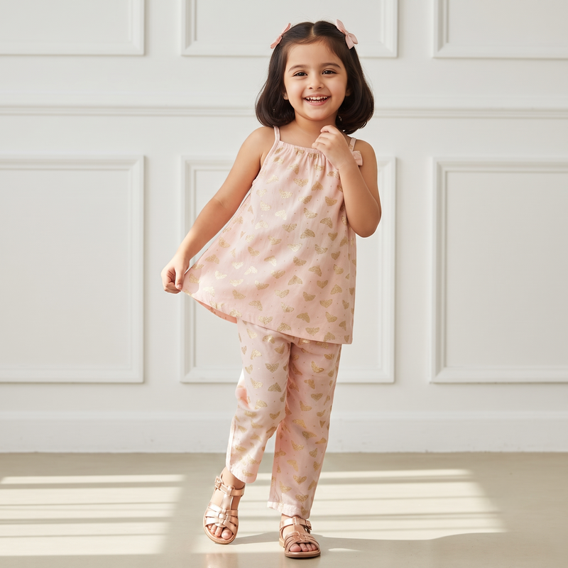 Peachy Sparkle Co-Ord Set