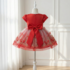 Red Butterfly bow Princess Dress