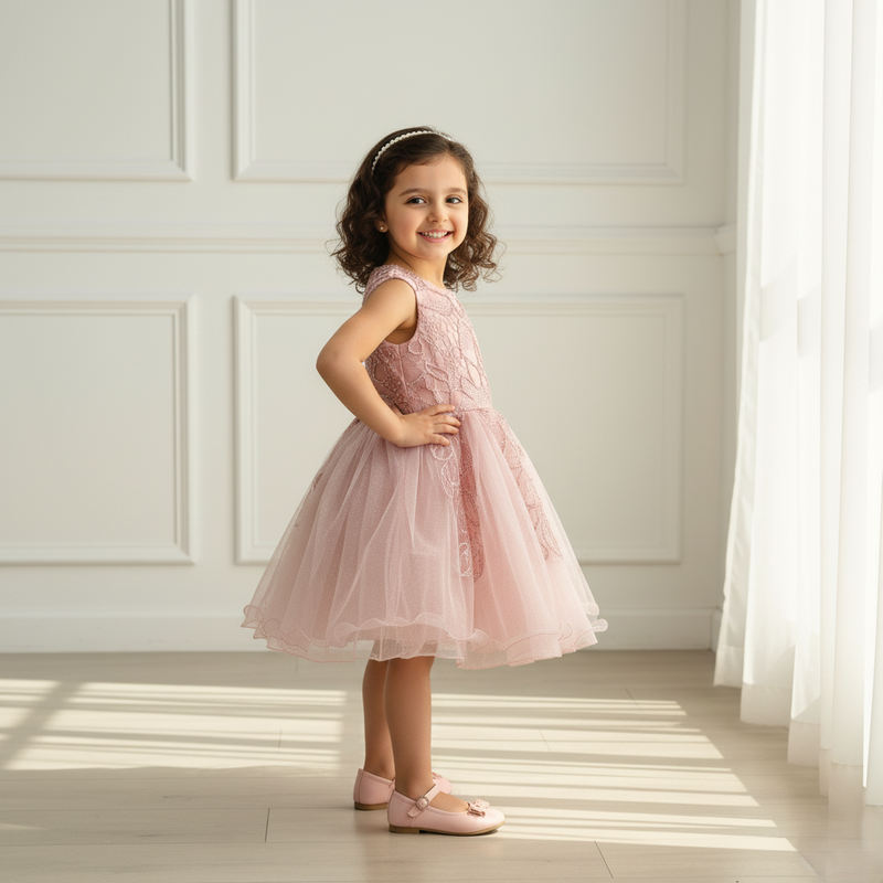 Mauve Pink Sleeveless Princess Dress