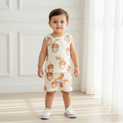 Fruit Printed Vest and Short Set