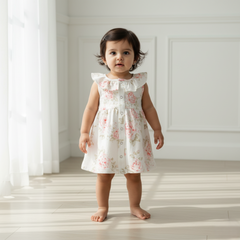 Green Printed Baby Frock