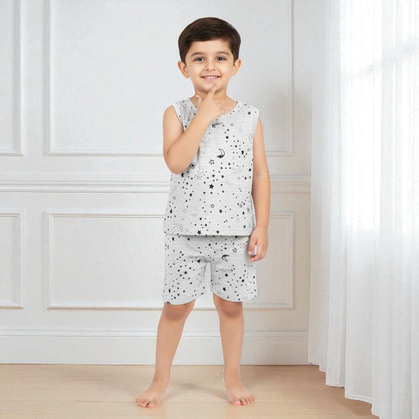 Stars Printed Vest and Short Set