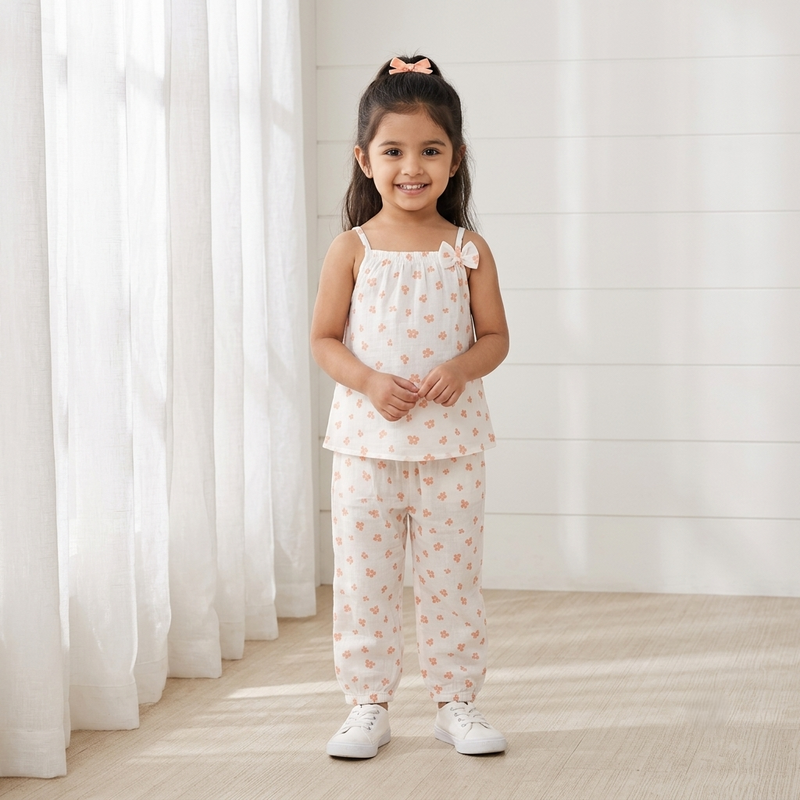 Sleeveless Printed Co-Ord Set