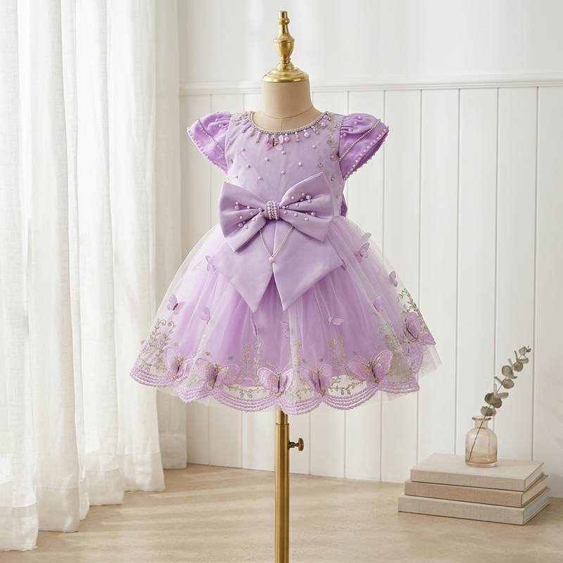 Purple Dream Bow Princess Dress