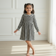 Classic Black & White Checker Frock