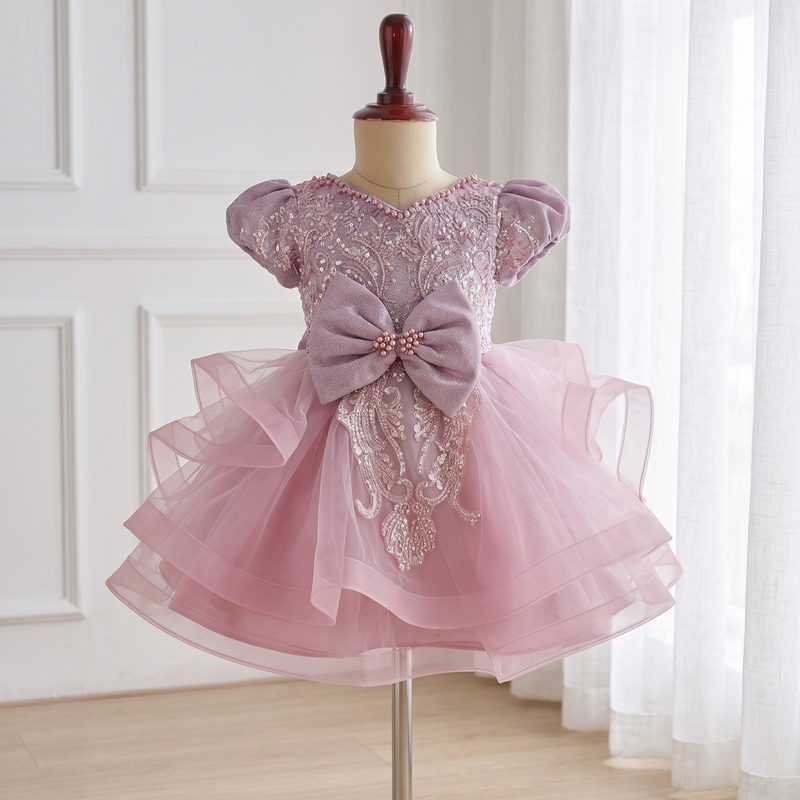 Celestial Mauve Shimmer Dress