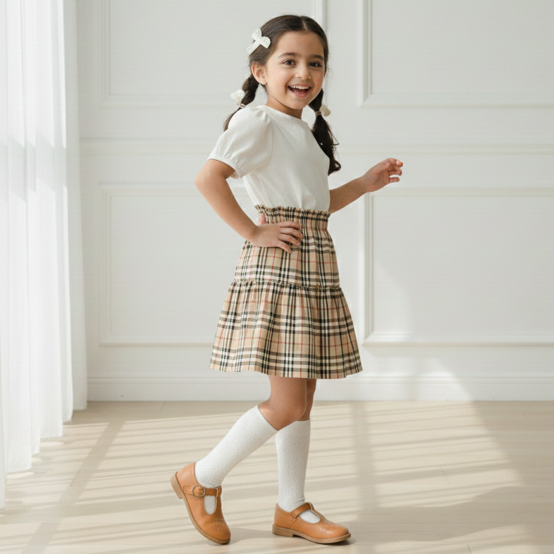 Classic Check Brown Skirt