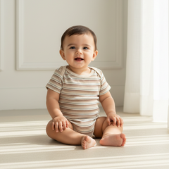 Beige Unisex Baby Onesies - Multipacks (Set of 3)