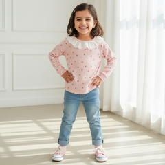 Sweet Peach Lace Top