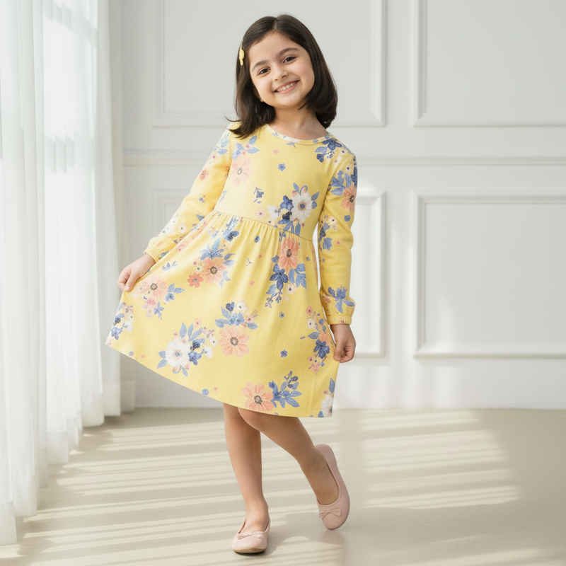 Sunshine Bloom Floral Frock