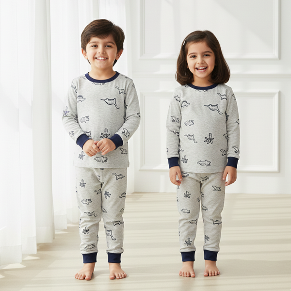 Dino Knitted Night Suit