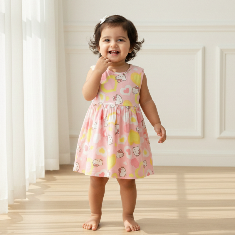 Pink Love Kitty Frock