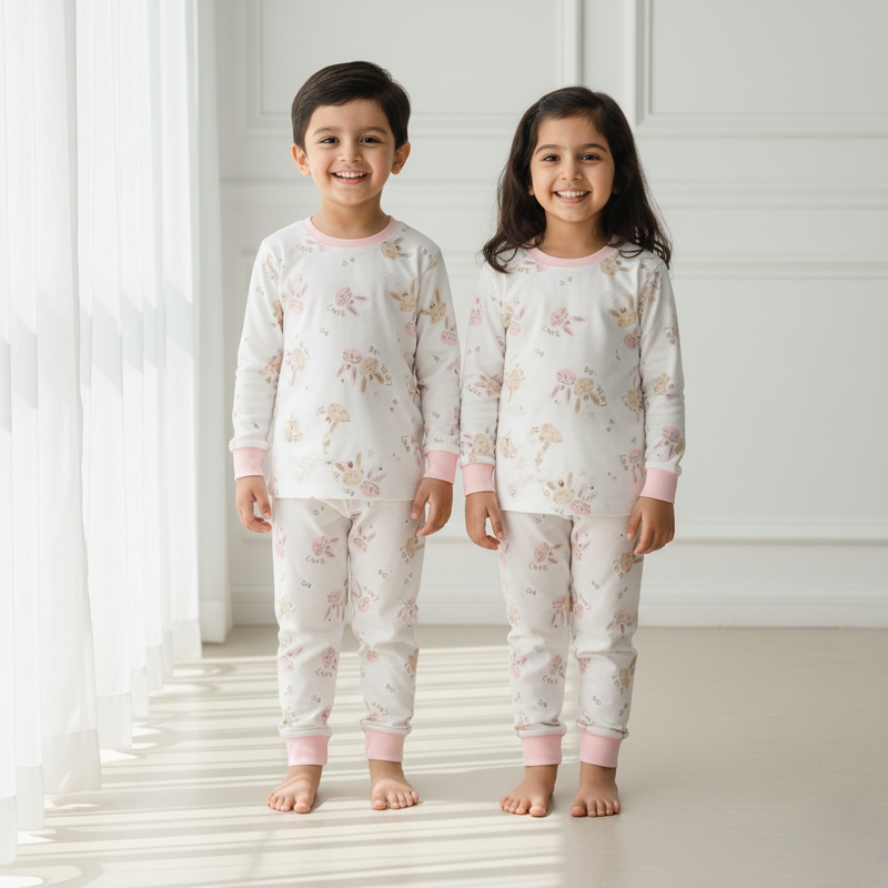Bunny Printed Cotton Night Suit